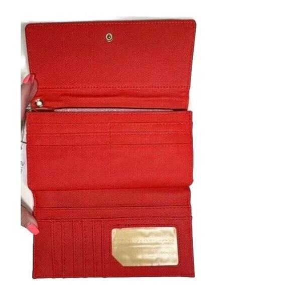 AR New York Women’s Red Floral Print Wallet Faux Leather NWT NEW Colorful - Picture 3 of 6